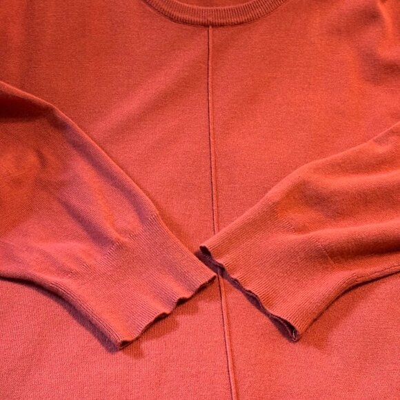 Beautiful Terracotta Color Top (Rayon/Nylon) with Long Sleeves - 3x - Picture 9 of 11